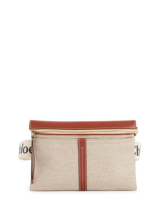 Chloé Brown Woody Canvas Belt Bag