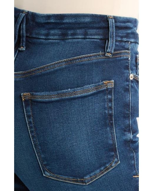 GOOD AMERICAN Blue Soft Tech Bootcut Jeans