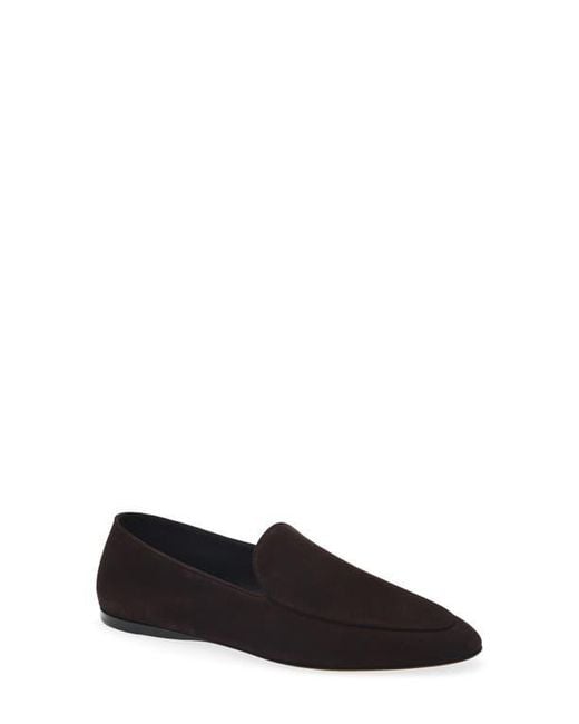 The Row Black Awar Loafer Flat