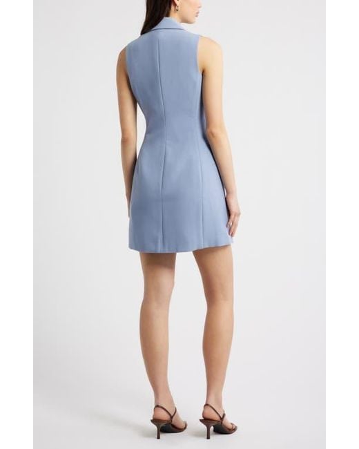Open Edit The Icon Sleeveless Blazer Dress in Blue | Lyst