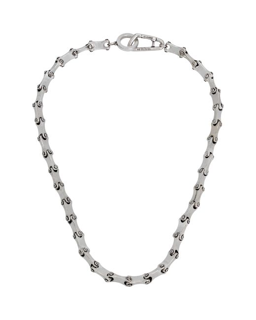 AllSaints White Chain Link Collar Necklace for men