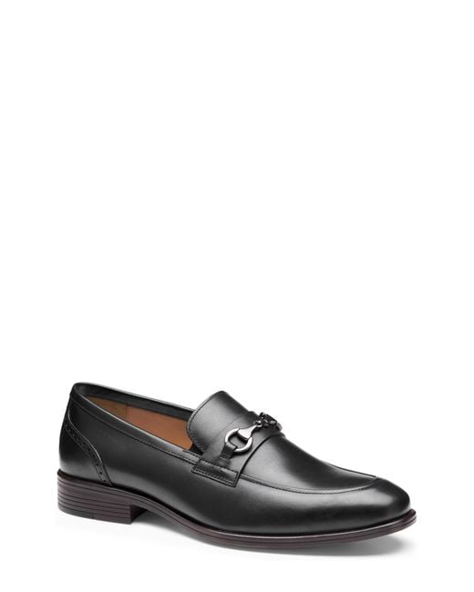 Johnston & Murphy Black Reeve Bit Loafer for men