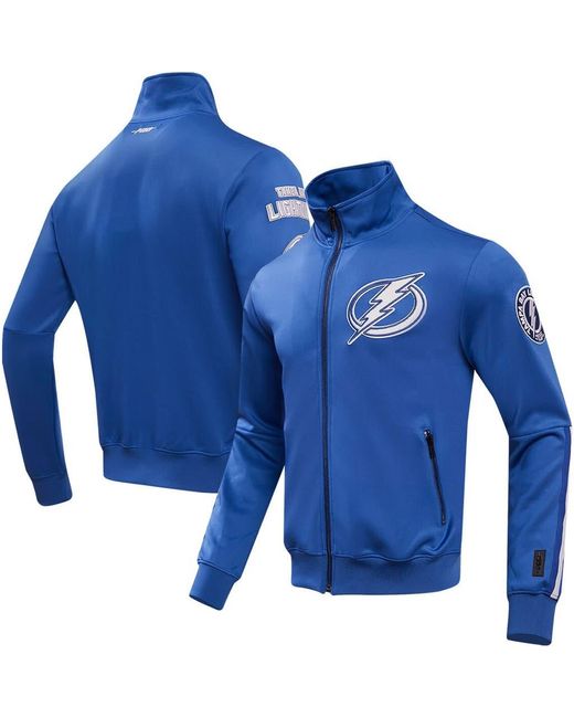Pro Standard Blue Tampa Bay Lightning Classic Chenille Full-Zip Track Jacket for men