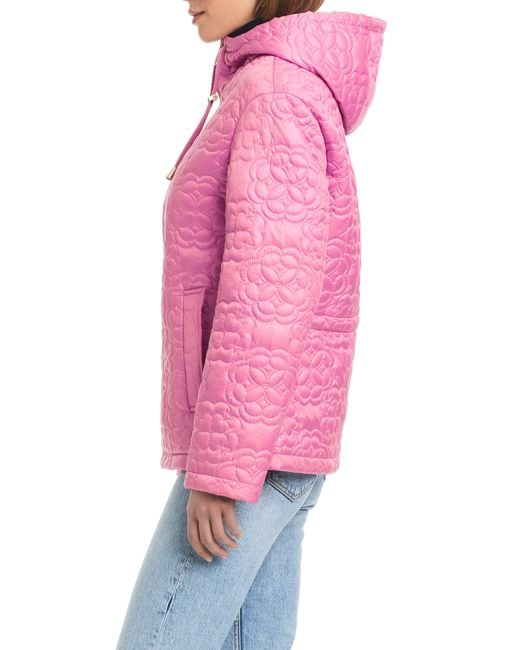 Kate Spade Pink Quilts Hooded Jacket