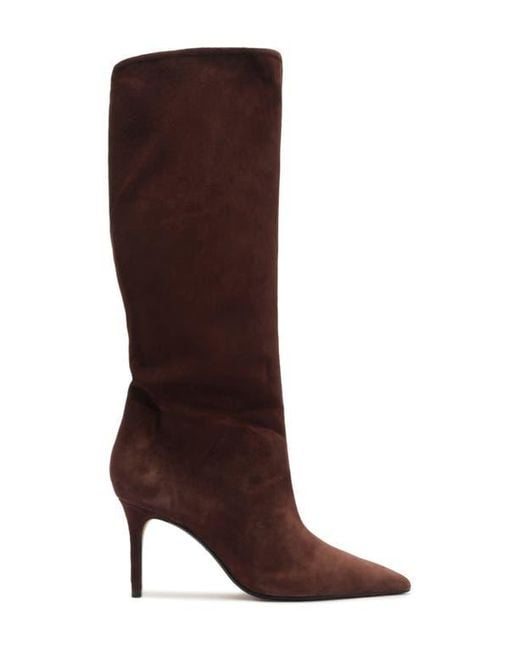 SCHUTZ SHOES Brown Ellen Up Pointed Toe Boot