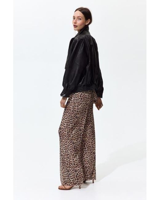 H&M Brown Mesh Pull-On Trousers