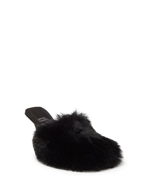 Jeffrey Campbell Black Binx Faux Fur Sandal