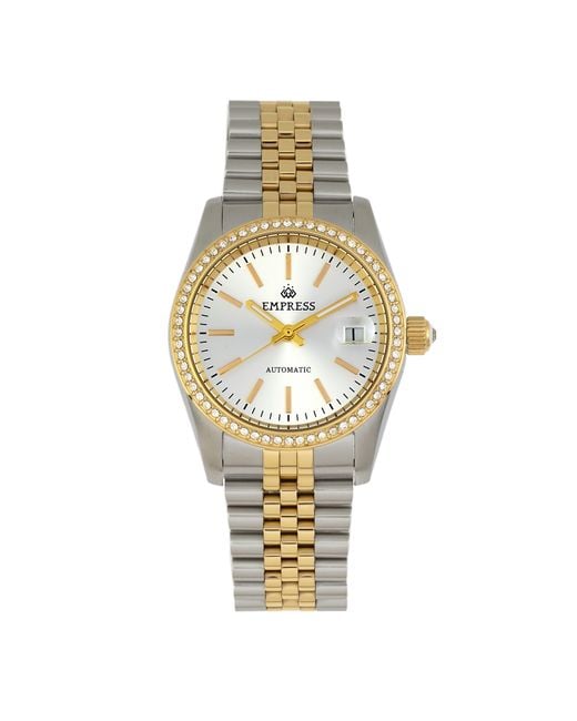 Empress Metallic Constance Automatic Bracelet Watch With Date