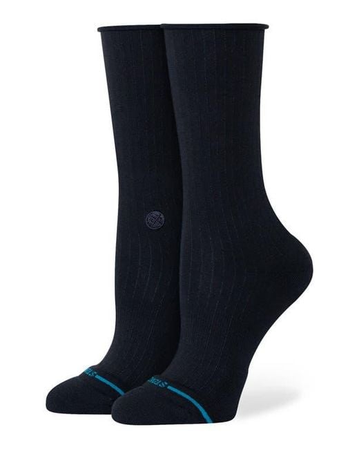 Stance Blue Rolled Crew Socks