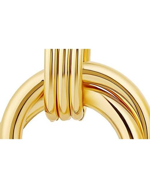 SHYMI Metallic Twisted Loop Drop Earrings