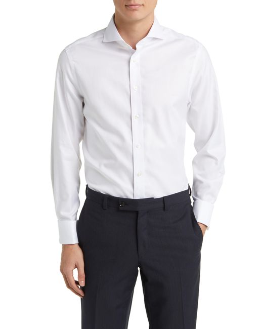 Charles Tyrwhitt White Slim Fit Non-iron Cotton Twill Dress Shirt for men