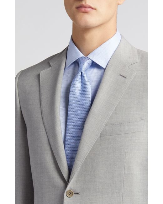 Canali Gray Siena Regular Fit Solid Grey Wool Suit for men