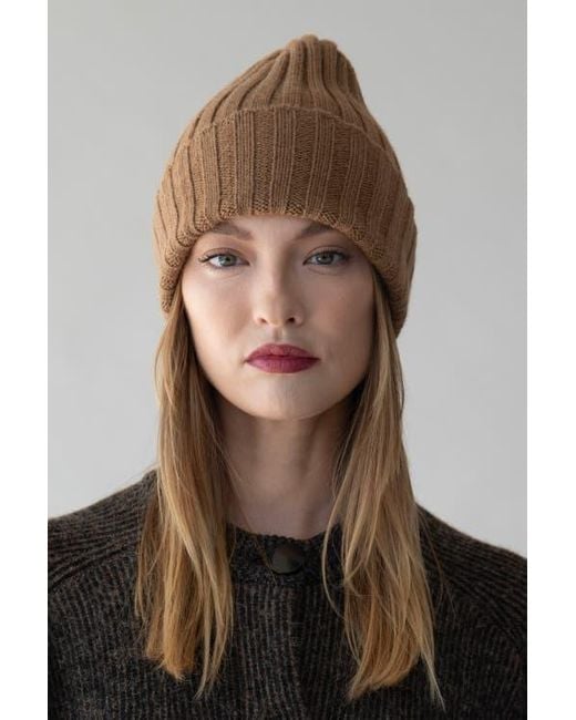 SSKEIN Natural Ribbed Beanie