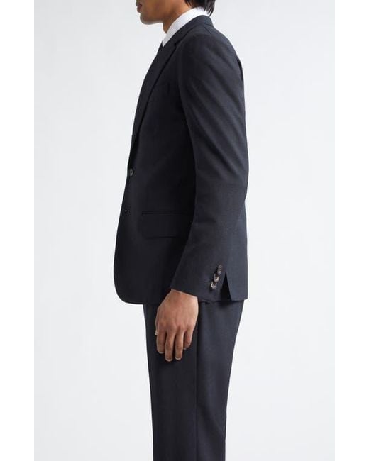 J. Mueser Blue Hopsack Jacket for men