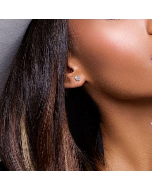 Julianna B Metallic Diamond Cluster Stud Earrings