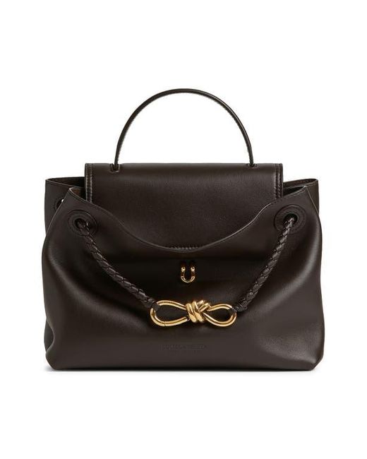 Bottega Veneta Black Small Ciao Ciao Knot Detail Leather Top Handle Bag