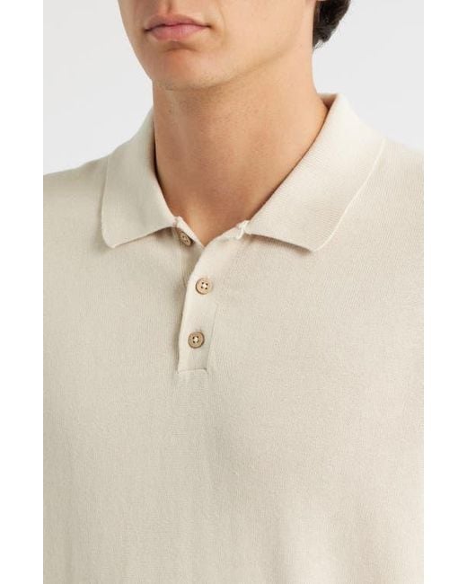 Alex Crane Natural Feather Organic Cotton Polo Sweater for men