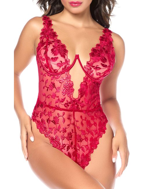 MAPALE Embroidered Underwire Teddy