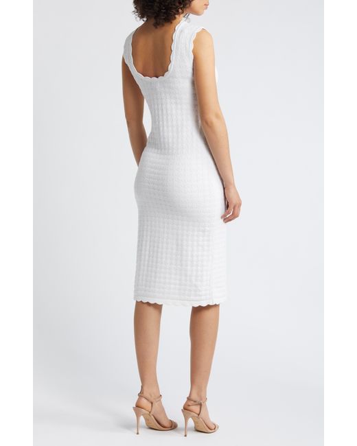 Halogen® White Halogen(r) Sleeveless Knit Dress