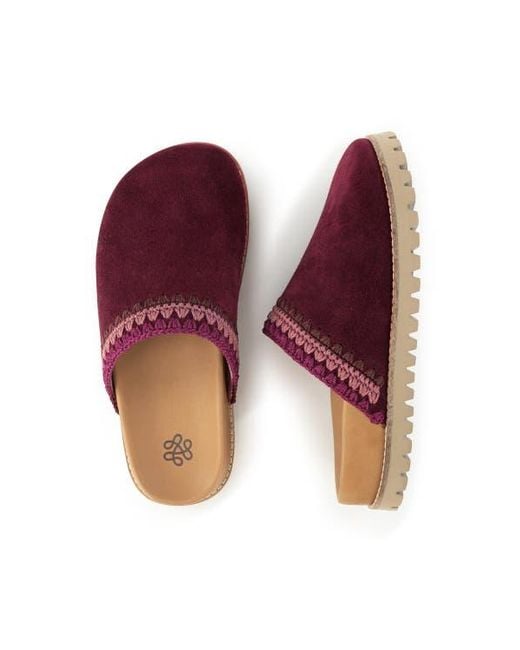 The Sak Red Bolinas Lug Sole Clog
