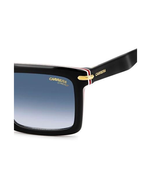 Carrera Blue 54Mm Rectangular Flat Top Sunglasses for men