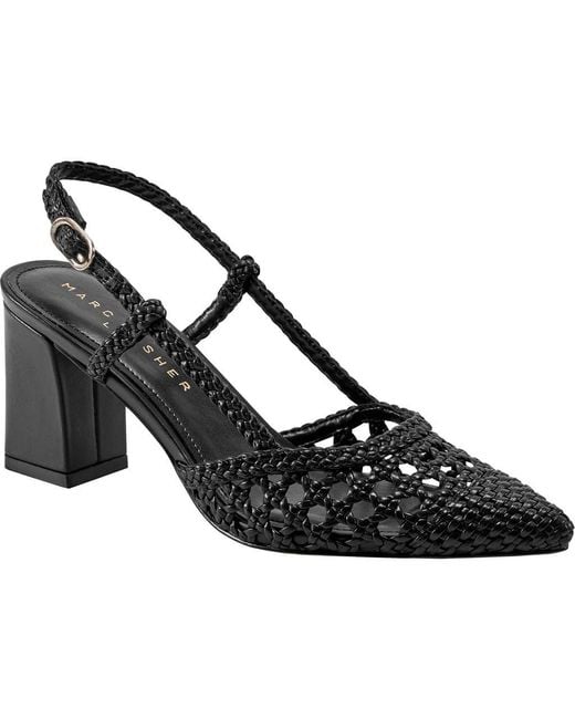 Marc Fisher Black Zunnie Slingback Pointed Toe Pump