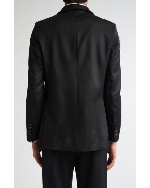 Bode Black Barathea Peak Lapel Wool Tuxedo Jacket for men