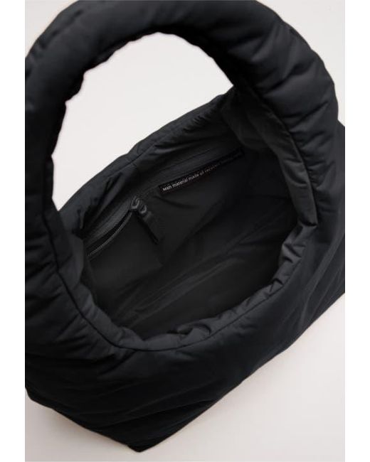 GotBag Black Cloud Shoulder Bag Recycled Nylon Puffer Handbag