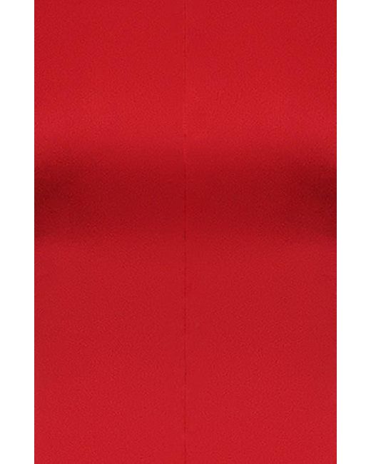 House Of Cb Red Dainty Square Neck A-Line Minidress