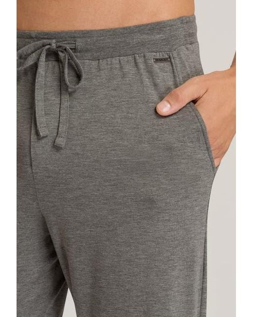 Hanro Gray Casuals Drawstring Pant for men