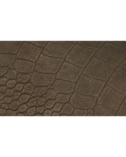 Ugg Brown Elea Croc Embossed Suede Slipper