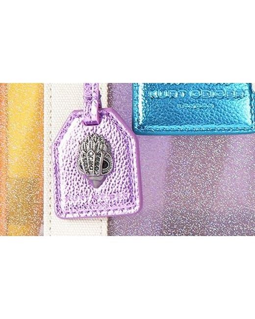 Kurt Geiger Pink Extra Small Southbank Vinyl Clear Tote