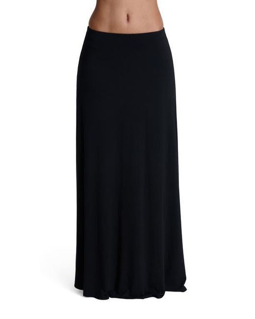Naked Wardrobe Black Smooth Maxi Skirt