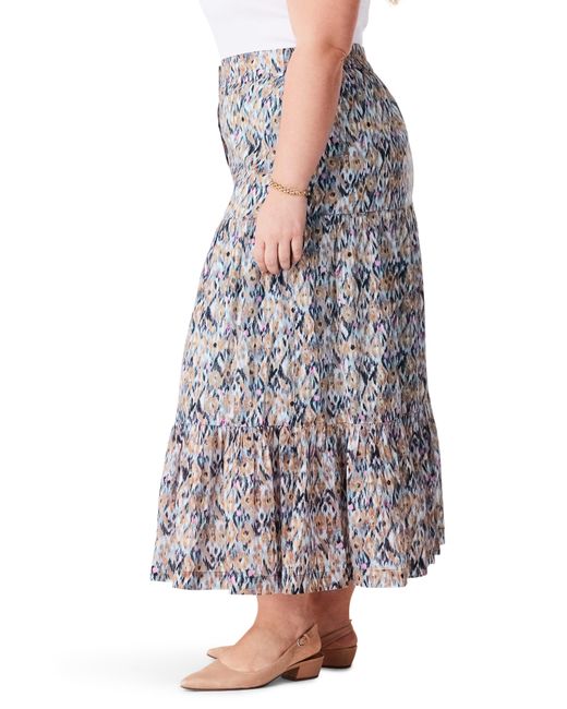 NIC+ZOE Multicolor Nic+zoe Up Beat Ikat Tiered Maxi Skirt