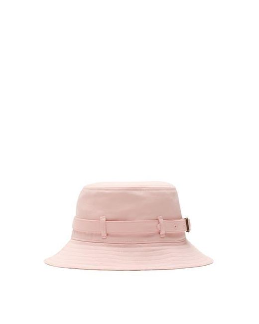 Burberry Pink Gabardine Bucket Hat for men