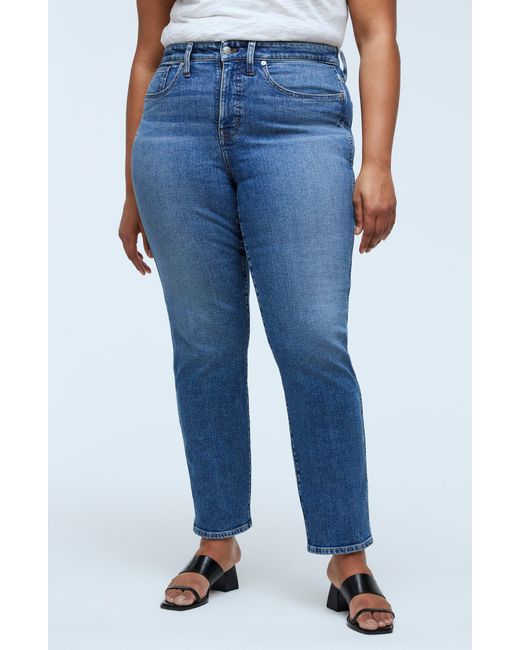 Madewell Blue Curvy High Waist Stovepipe Jeans