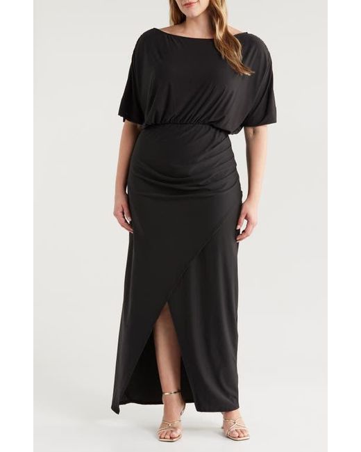 knee length bridesmaid dress Sheath Knee Length Off the Shoulder Mermaid Bridesmaid Dress with Ruffles  UQ2514 main image 1