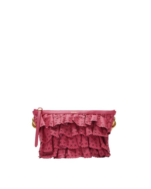 Burberry Red Mini Ruffle Bag