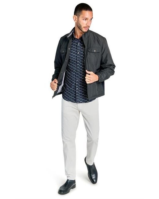 Con.struct Gray Slim Fit Solid Recycled Hybrid Field Jacket for men