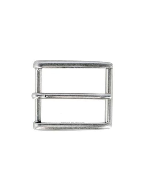 Trafalgar White 35Mm Rectangular Classic Solid Brass Roller Harness Belt Buckle for men