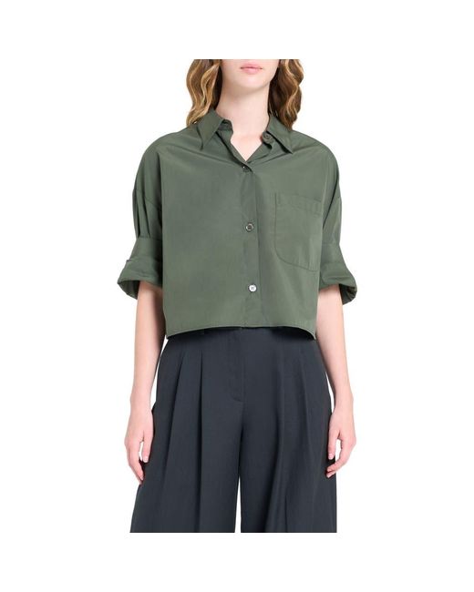 Twp Green Avery Wool Blend Wide Leg Pants