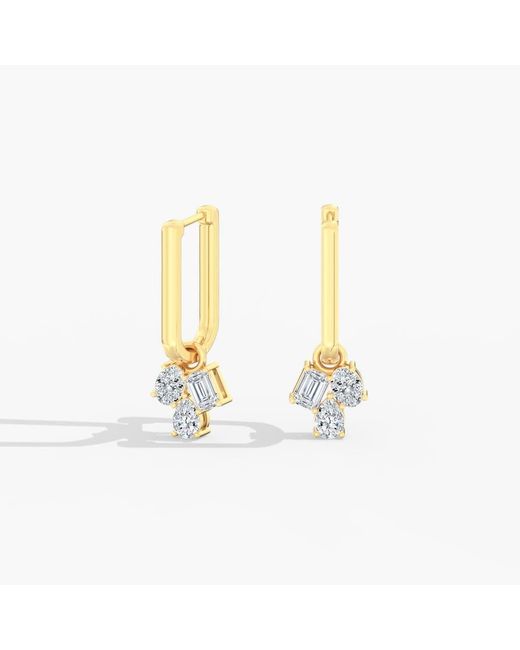 Everlee Metallic Multi-Shape Cluster Lab Diamond Dangles