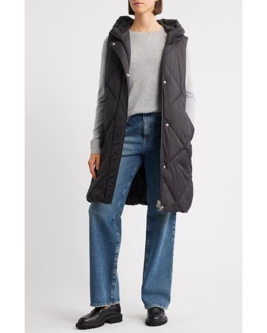 Sam Edelman Women's Black Quilted Hooded Puffer Vest