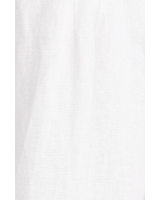 Faithfull The Brand White Soleil Linen Minidress