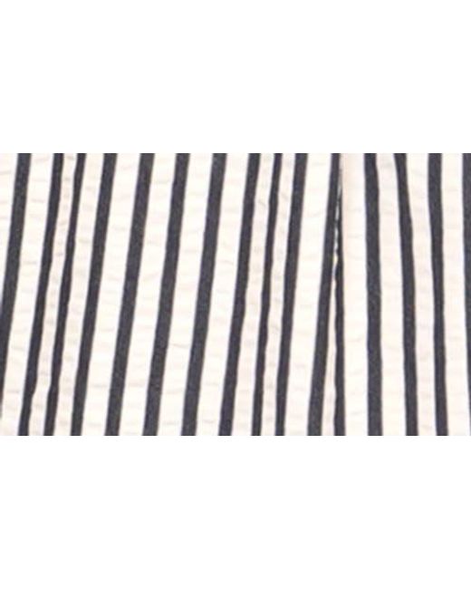 Adelyn Rae Gray Stripe A-Line Minidress