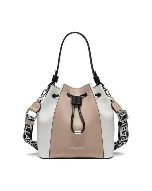 Karl Lagerfeld Natural Adele Bucket Bag