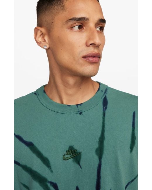 Nike Green Sportswear Premium Essentials Tie Dye T-shirt for men