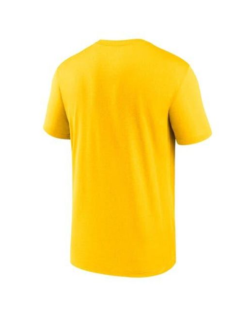 Nike Yellow Michigan Wolverines 2025 Sideline Small Logo Legend Performance T-Shirt for men