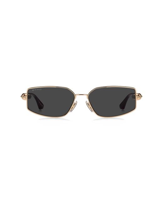 Etro Black 59Mm Rectangular Sunglasses