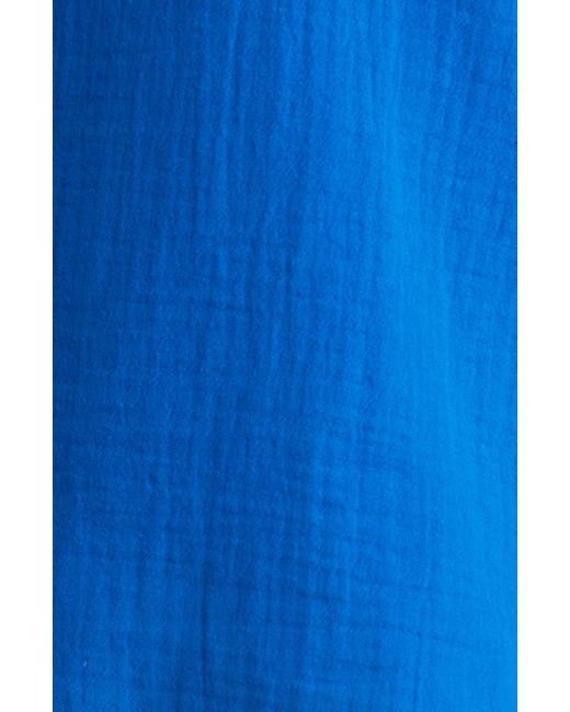 Caslon Blue Caslon(r) Cotton Gauze Henley Top